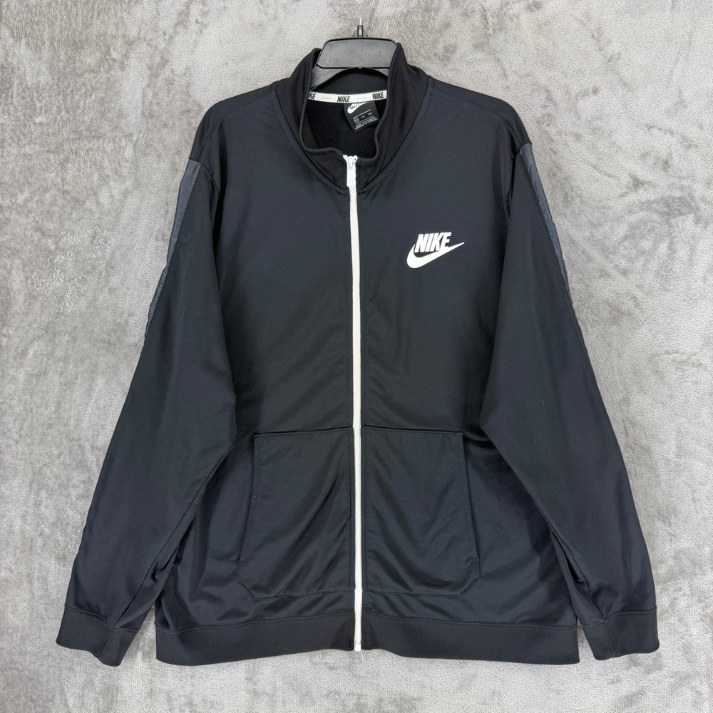 Nike Mens Sportswear Full Zip Track Jacket Black Large Back Logo BV4935-010 2XL